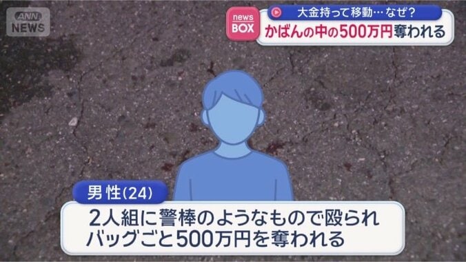 2人組に警棒のようなもので殴られ…