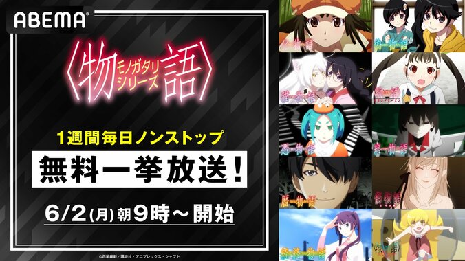 【写真・画像】「〈物語〉シリーズ」全シリーズを1週間ノンストップ無料一挙放送！6月2日（月）朝9時より超無料一挙放送スタート！　1枚目
