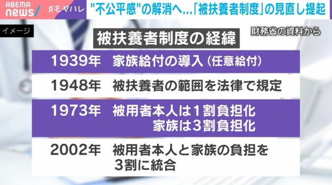被扶養者制度の経緯
