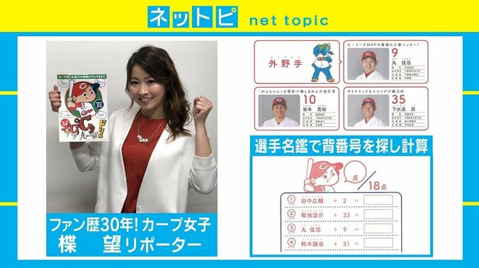 丸佳浩+鈴木誠也－永川勝浩＝？ カープ愛が試される“計算ドリル”が話題 2枚目
