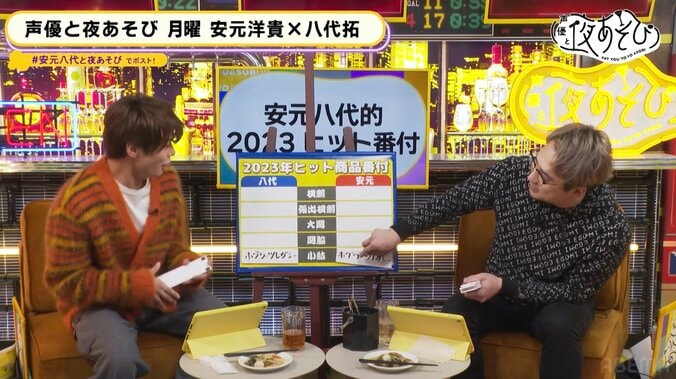 【写真・画像】安元洋貴＆八代拓の今年ヒットしたものとは？ 【声優と夜あそび】　4枚目