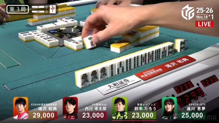 滝沢和典の清一色