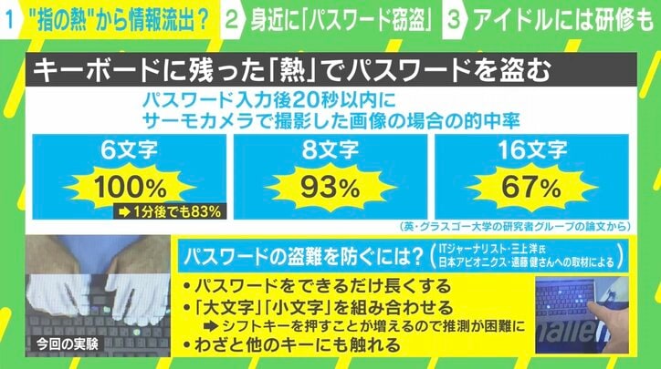 6文字なら正解率100%… キーボードに残る“指の熱”でパスワード盗まれる?赤外線サーモグラフィカメラで推測を検証