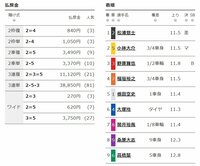 結果・払い戻し