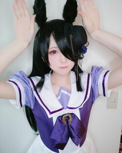 大人気コスプレイヤー・Yuki亭が「ウマ娘」ライスシャワーのコスプレ披露　“うまぴょいポーズ”にファン「女神です」