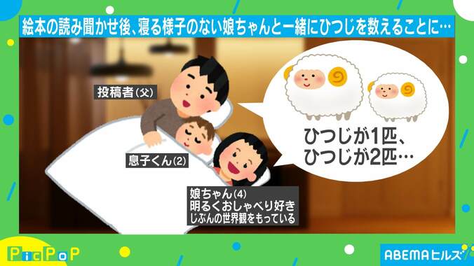 227匹目で突然…パパと“ひつじ”を数えていた娘の一言が話題「その発想はなかった」 1枚目