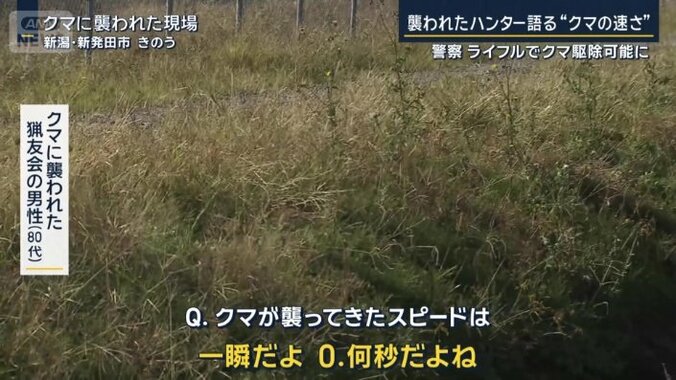クマに襲われた猟友会の男性（80代）