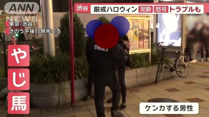 ケンカする男性たち