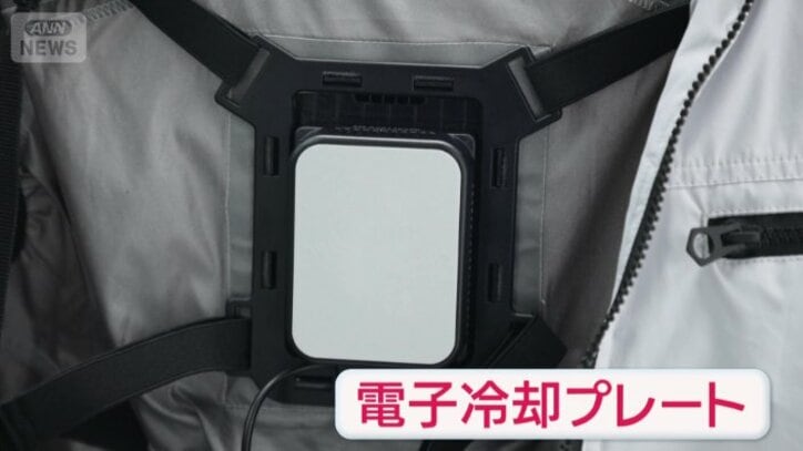 キンと冷えたプレートが背中に密着