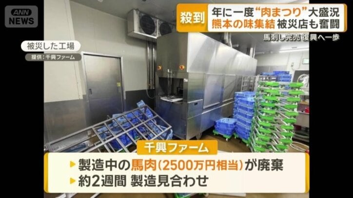 被災した工場