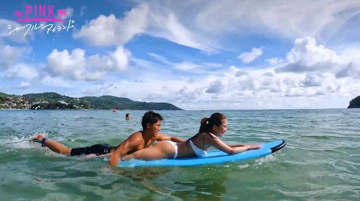 「目の前にお尻！」小麦肌ギャルとイケメンサーファーのサーフィンデートにゆきぽよ大興奮