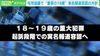 “重罪の18歳”実名報道認める方針