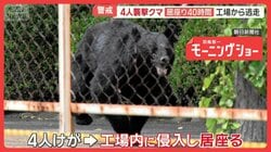 4人襲撃クマ　40時間居座った工場から逃走　市内にいる可能性…福島市は警戒呼びかけ