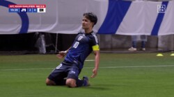 「やっぱ天才！」久保建英、“超絶ダブルタッチ”から芸術的ゴラッソ！「リアルキャプテン翼やな」「うますぎ」10番＆主将のインドネシア戦で輝き