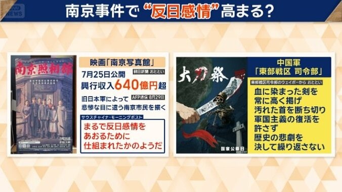 反日感情の高まり？映画の公開や過激なポスターも