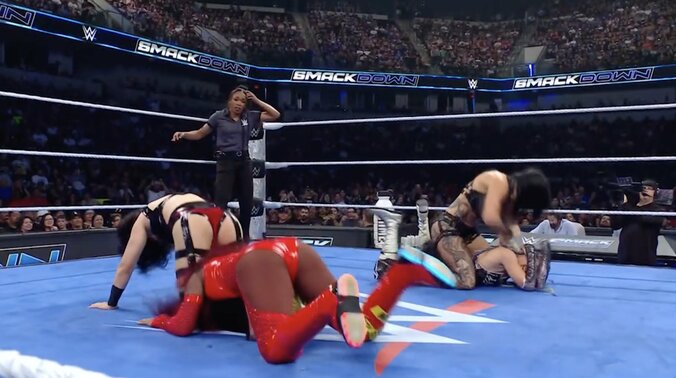 馬乗りとなってボッコボコ（写真右奥）