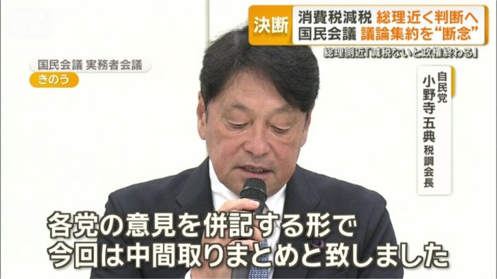 「意見の一致には至らなかった」