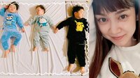 平愛梨 家族で同じパジャマ 三男のいたずらも…