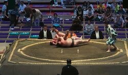 大相撲で“肉を切らせて骨を断つ”大技炸裂 巨漢を投げ切るも「投げた方がダメージ」「勝ったけど痛めた」驚嘆と心配の声
