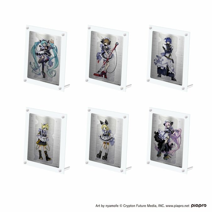 初音ミクたちピアプロキャラクターズの「サイバーメイド」メタルグッズが4月27日より予約開始 5枚目