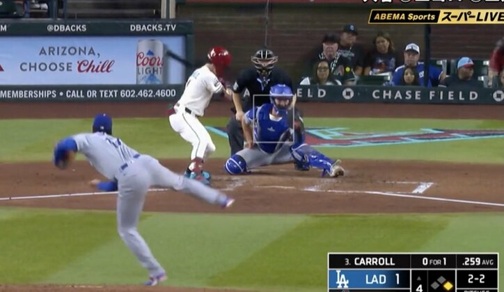 【写真・画像】一体、何が起きた…？ 大谷翔平、エグい内角球が「怖すぎ」「完全体やん」相手打者のバットを破壊→ヘルメットが吹っ飛ぶ　1枚目