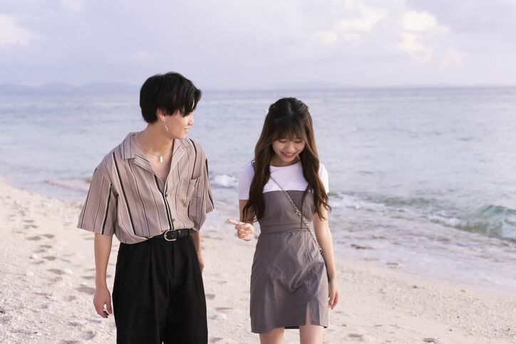 リベンジメンバー・うたな、体育会系男子と2人きりで夜の花火…手繋ぎも『恋ステ2021秋沖縄』第3話