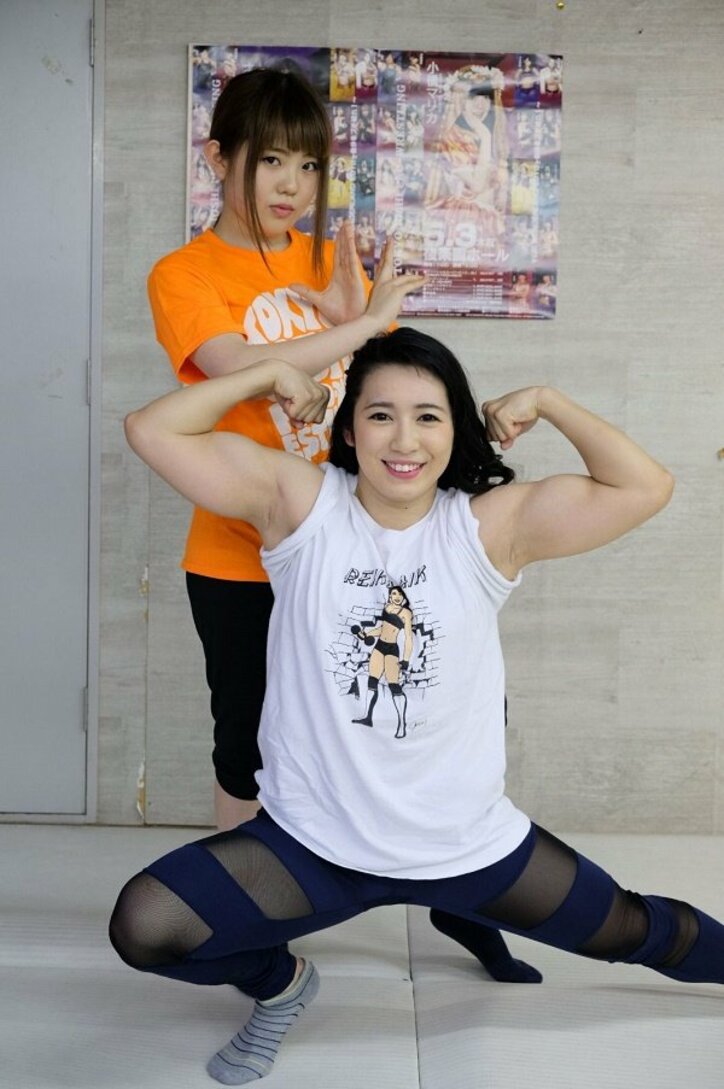 “筋肉アイドル”才木玲佳、「沙希様は細い。パワーでねじ伏せたい」　東京女子プロレス5.3後楽園でタッグ王座挑戦