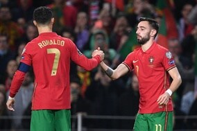 C・ロナウドとB・フェルナンデスの再会が話題も…同僚は問題ないと強調「冗談だった」