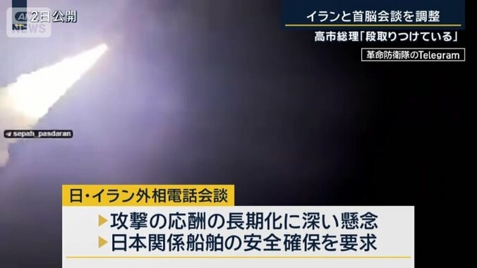 イランとの電話会談