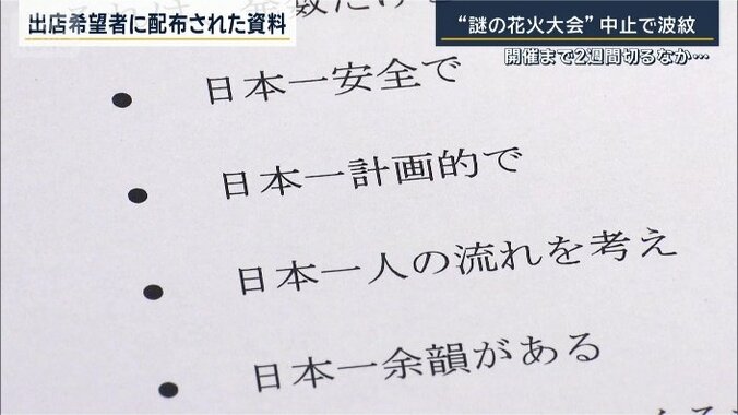 出店希望者に配布された資料