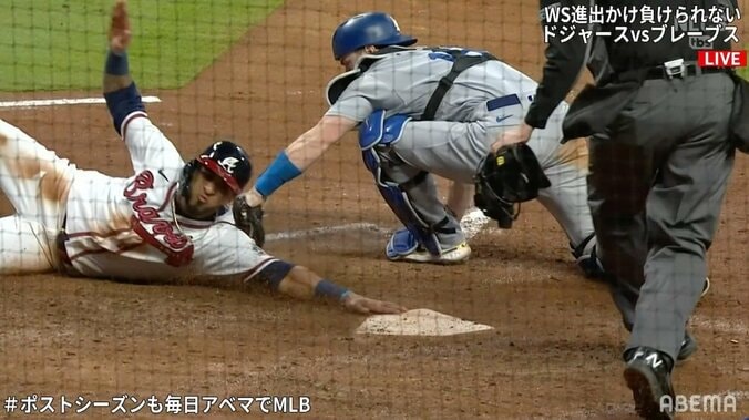 ブレーブスの2試合連続サヨナラを呼び込んだ“好走塁”！ ファン興奮「ギリギリかわした！」「Oh忍者」「持ってるコーチャー」 1枚目