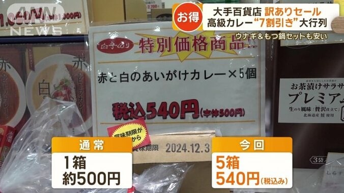 カレー5箱で540円