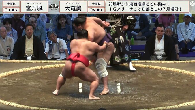 見事な白星を挙げた宮乃風