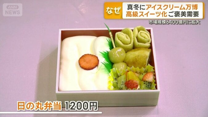 日の丸弁当をイメージしたアイス