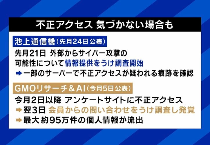 不正アクセスに気づかない場合も