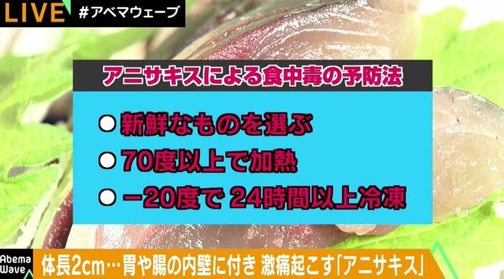 大人が涙を流す強烈な激痛 寄生虫 アニサキス 症状と予防法は その他 Abema Times