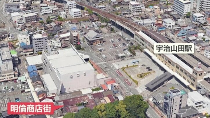 近鉄宇治山田駅と商店街の位置関係