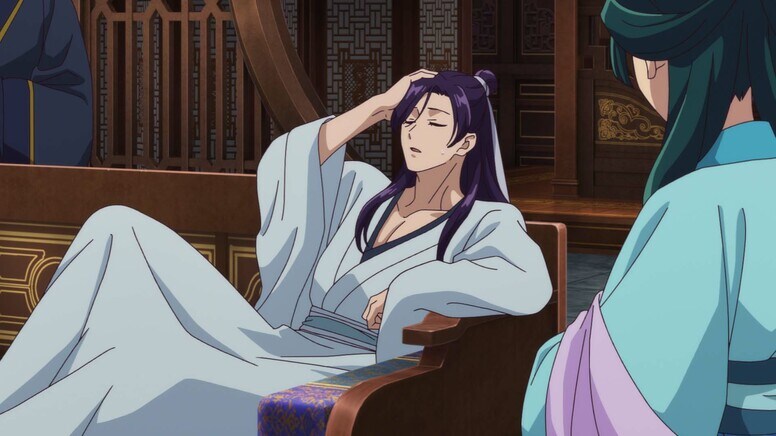 Worn Out in Light Clothing... "Relaxed Jinshi" in Episode 35 of "The Apothecary Diaries" Anime: "There's a Limit (Allure)"