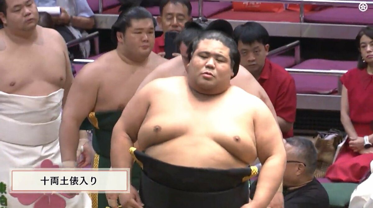 十両力士の“すごい”化粧まわしに驚きの声「装飾すごい」「キラキラし