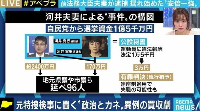 「逮捕事実が真相だとすれば、この上なく悪質な重大事件」河井克行・案里夫妻の逮捕に若狭勝弁護士 3枚目