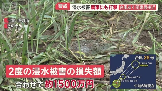 浸水被害の損失額は1500万円