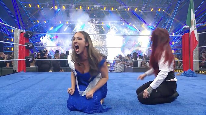 【映像】祝勝会中に悲劇が…“高飛車”美女レスラーの受難