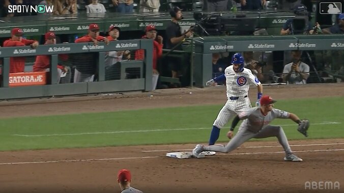 【写真・画像】球場騒然！カブス歓喜の同点劇が“幻”に…タイミングはセーフも「踏んでない」 判定覆った“まさかのプレー”に「勘弁して」　1枚目