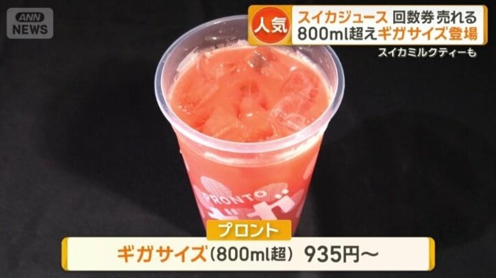 800ml超のギガサイズ