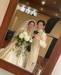 「お似合いすぎて」塩野瑛久＆足立梨花、笑顔浮かべる結婚式ショットに反響