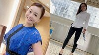 華原朋美 15年以上前のシャツでくびれたウエスト披露