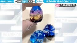 電線越しの空の景色を閉じ込めた“タマゴ型”の樹脂作品に「めちゃくちゃ綺麗！！」「感動過ぎます」と驚きの声