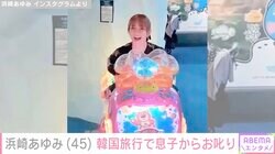 浜崎あゆみ、家族で韓国旅行を満喫も息子からお𠮟り「それ大人は乗っちゃダメだよ」