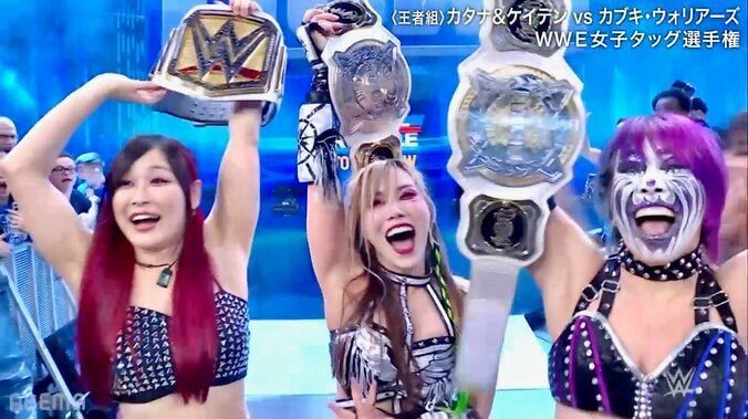 【写真・画像】アスカ＆カイリ、悲願のタッグ王座奪還！ 日本人女子レスラー3人がWWE女子2大王座“制覇”で歓喜　1枚目