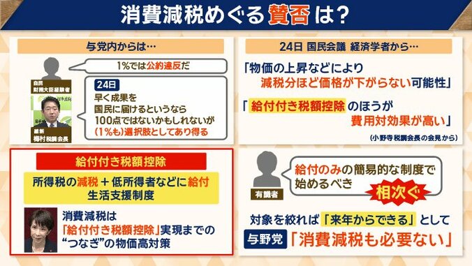 消費減税そのものに慎重な声も
